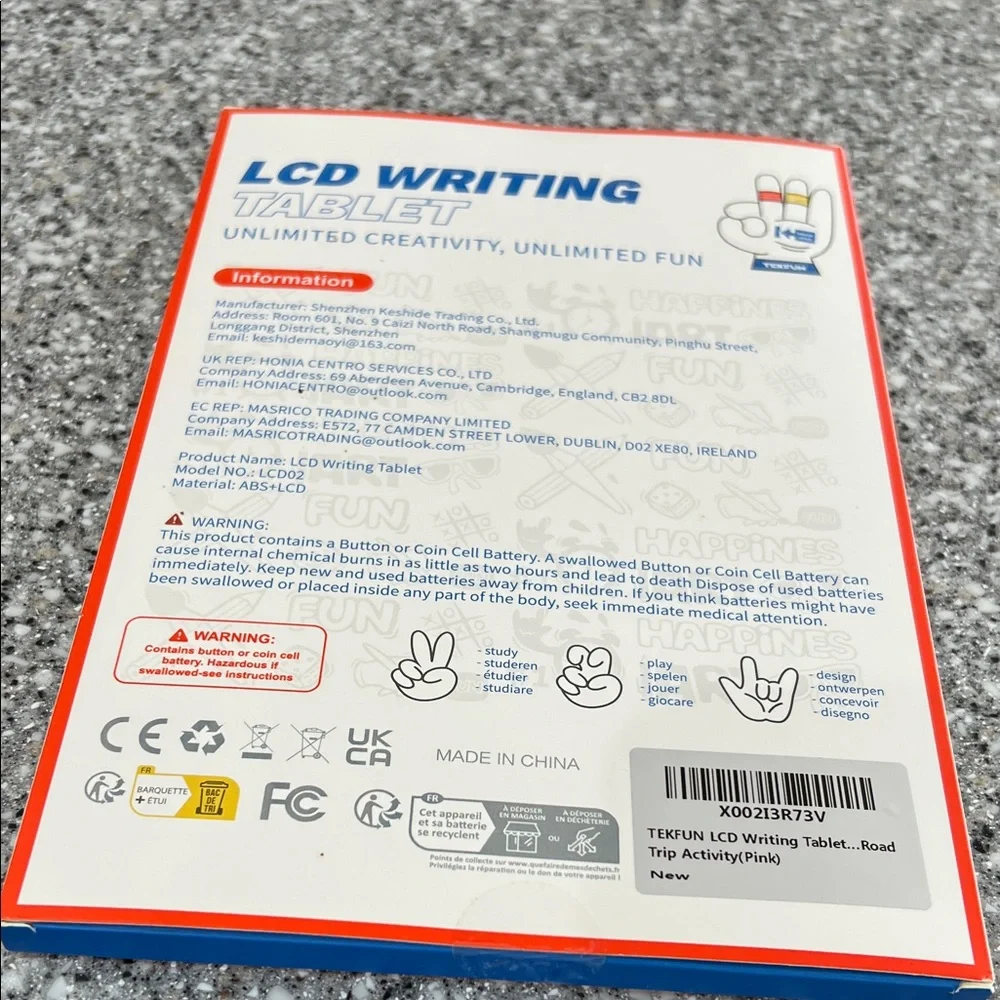Teal LCD Writing Tablet by - 8.5-inch Portable Drawing Pad